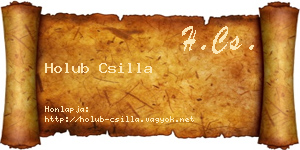 Holub Csilla névjegykártya